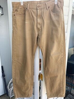 Levi's Men's 505 💯 cotton Tan Workwear Jeans